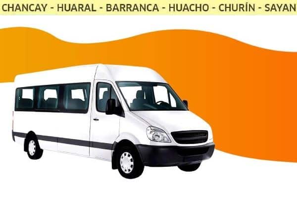 servicio de transporte minivan y colectivos a churin